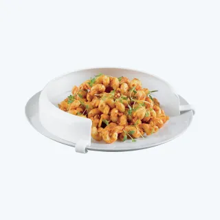 Rebord d'assiette incurvé