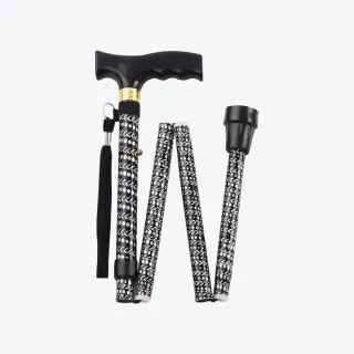 Canne pliante en aluminium - Noir et Blanc