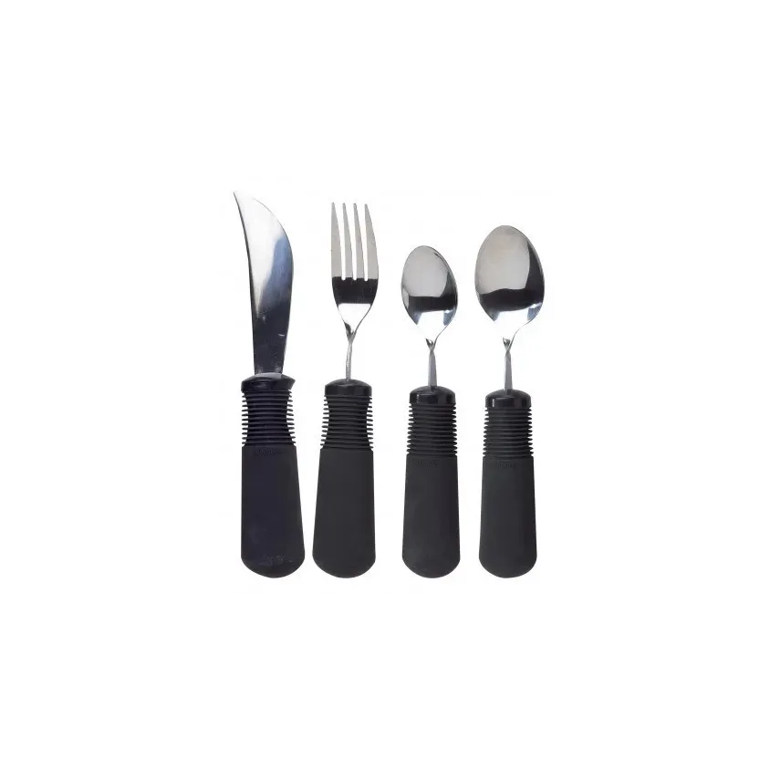 Set de 4 couverts ergonomiques lestés et inclinables Big Grip