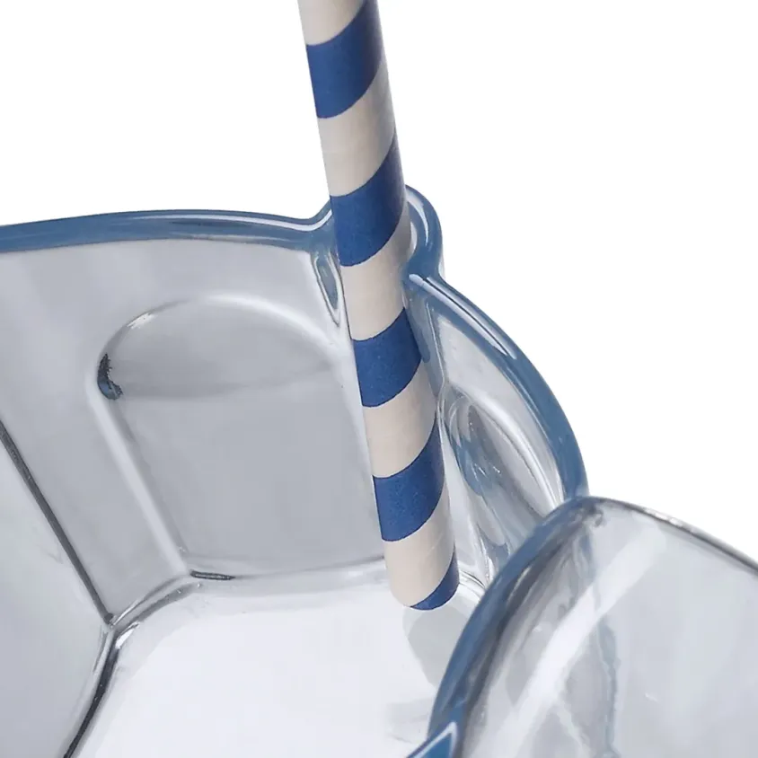 Verre à Découpe Nasale Saint Romain avec Paille et Poignées | 16 cl