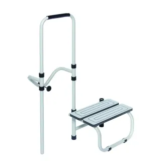 Marchepied Baignoire avec Poignée Acceo | Teck & Acier | 150 kg