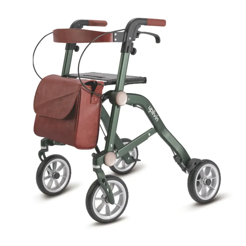 Rollator Trive Uplivin | Double Pliage Ultra-Compact | Vert ou Gris