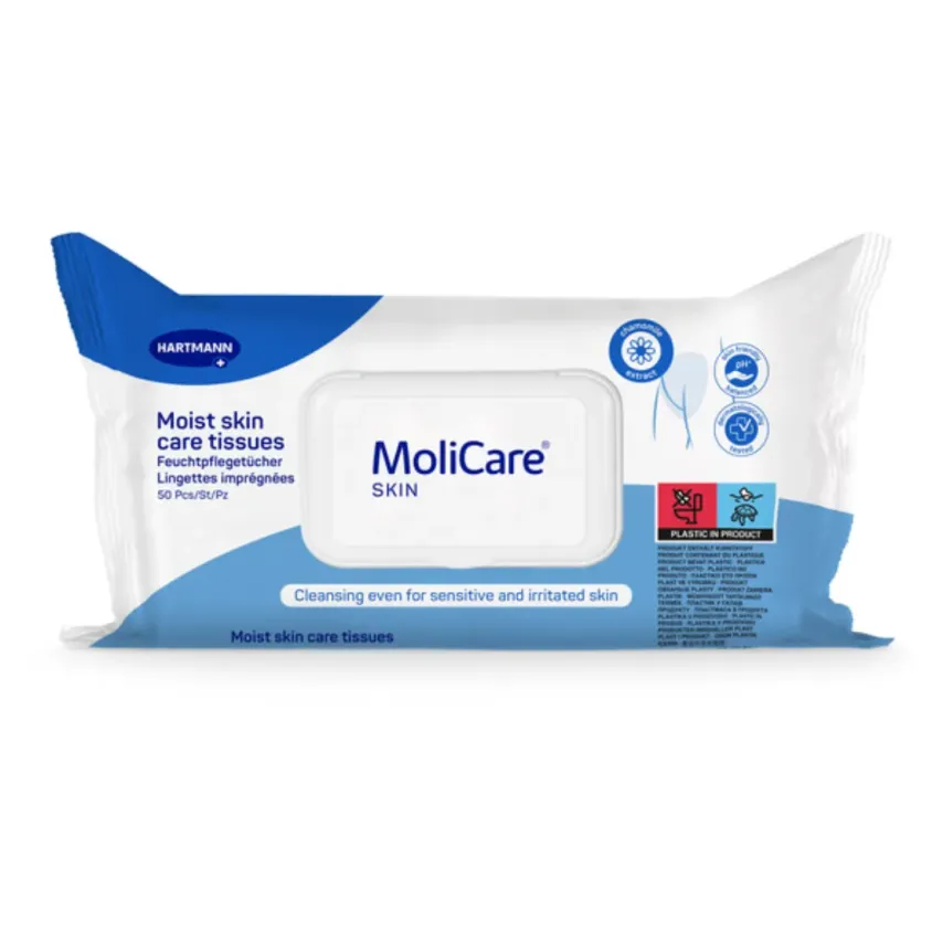 Lingettes Nettoyantes MoliCare Skin Hartmann | pH 5.5 | x50