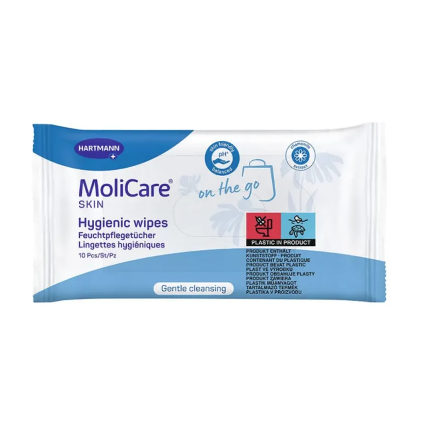 Petites Lingettes MoliCare Skin Hartmann | Format Poche x10