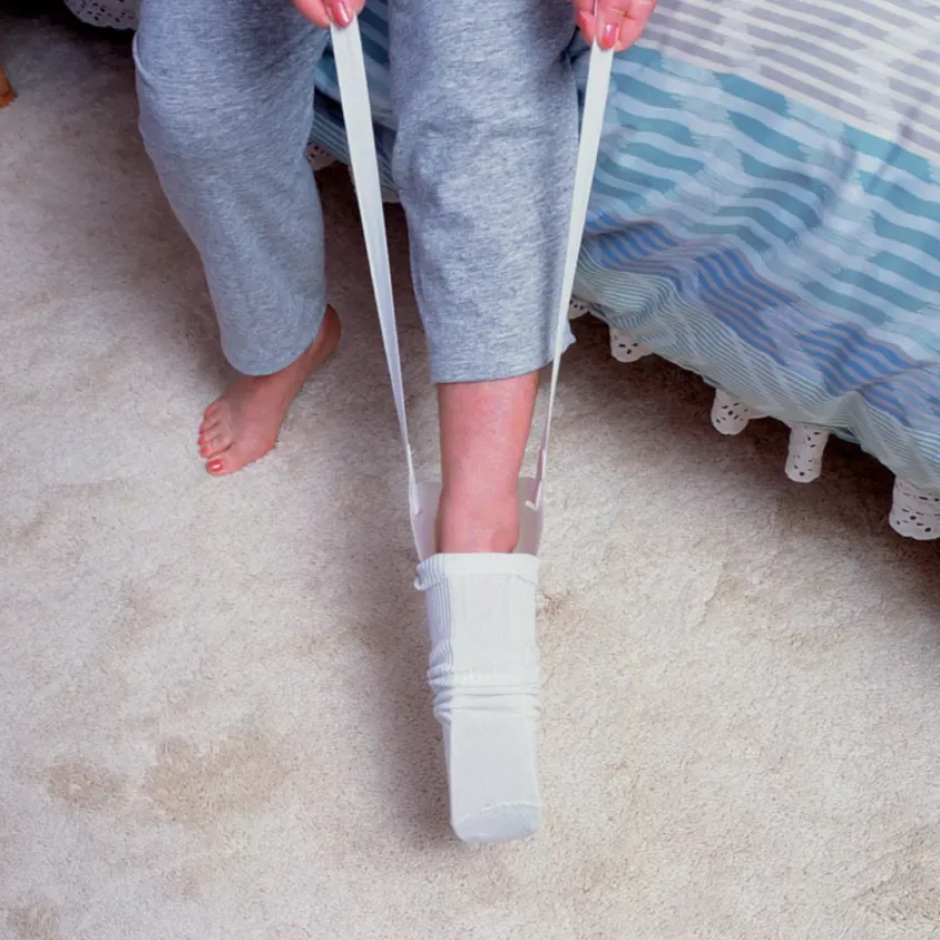 Enfile-bas Plastifié Flexible | Lanières Coton | Mobilité