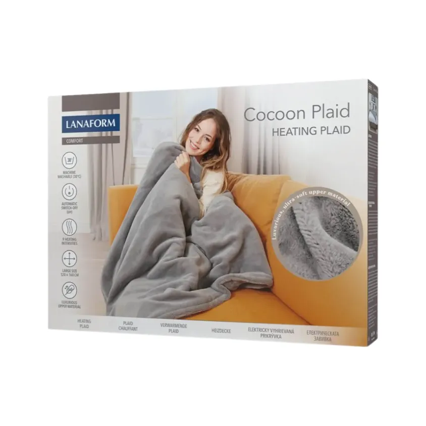 Couverture Chauffante Lanaform XL 160x120cm | Ultra-Douce | 9 Niveaux