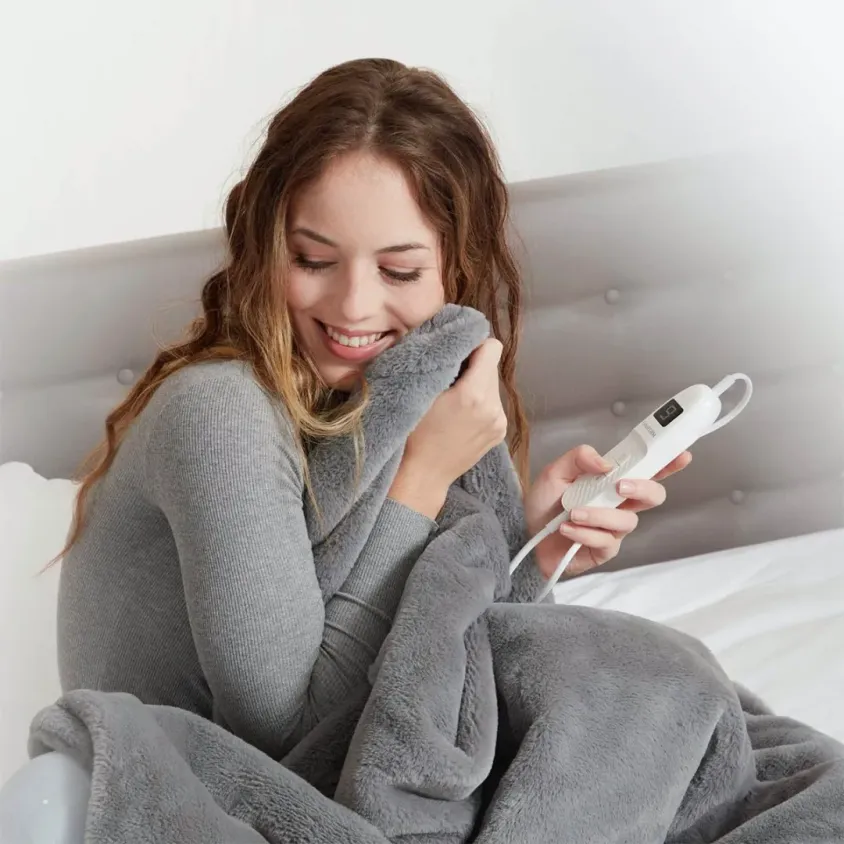 Couverture Chauffante Lanaform XL 160x120cm | Ultra-Douce | 9 Niveaux