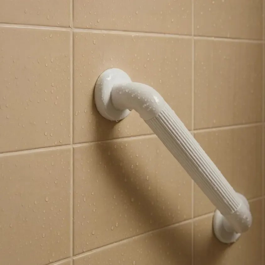 Barre d'Appui Cannelée Antidérapante | 4 Tailles | Sécurité Douche