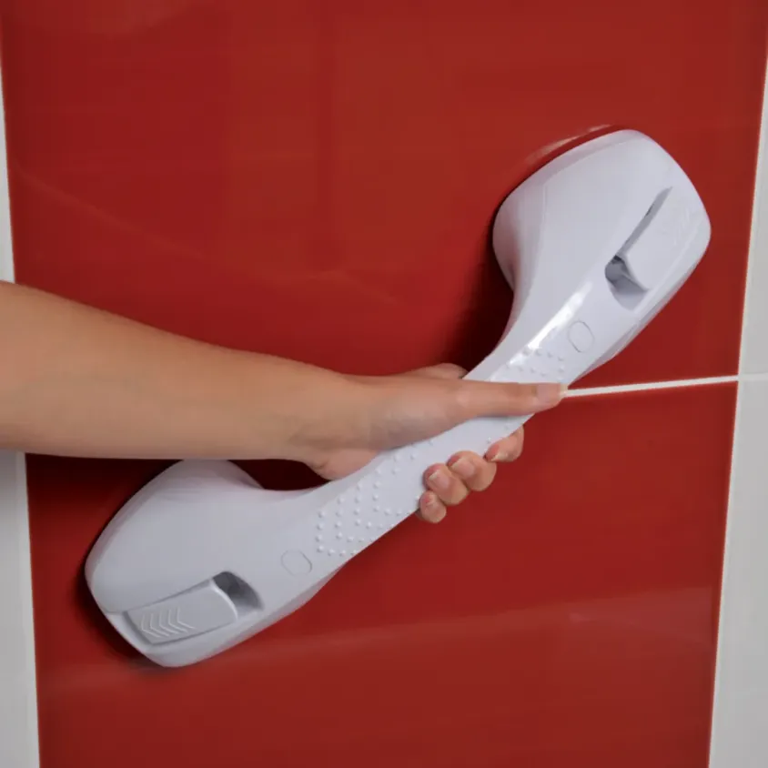 Barre d'Appui Ventouse 40 cm | Témoin de Verrouillage | Sans Perçage