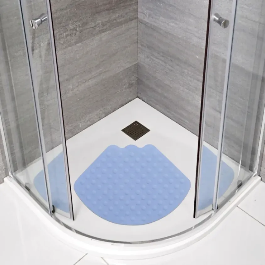 Tapis de Douche d'Angle Drive 68x48 cm | Antidérapant Caoutchouc