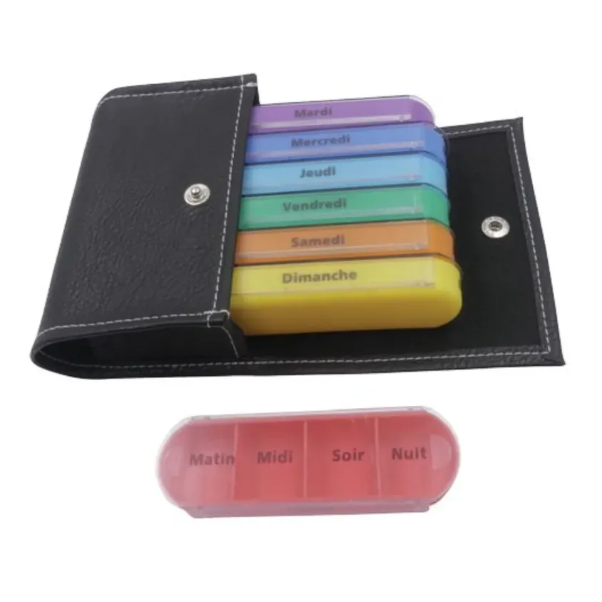Pilulier Semainier Evolution - Pochette Luxe 4 Prises par Jour | Inresa