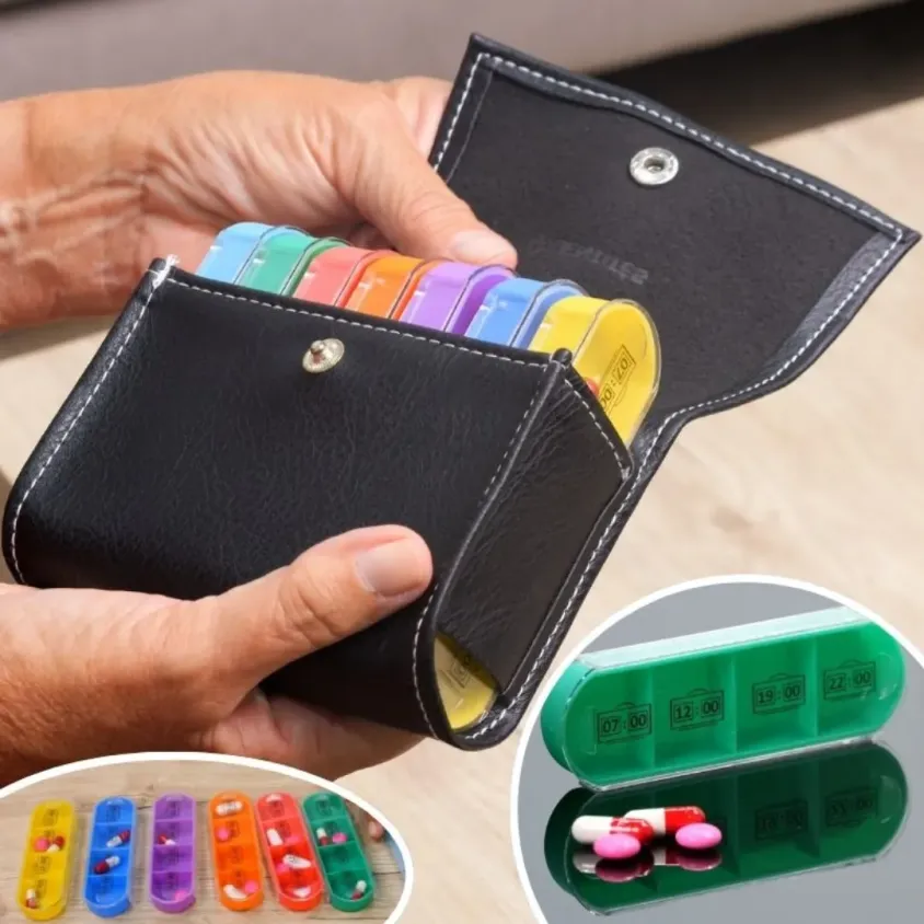 Pilulier Semainier Evolution - Pochette Luxe 4 Prises par Jour | Inresa