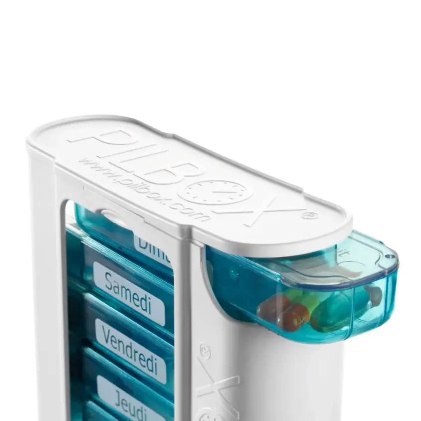 Pilulier Semainier Pilbox 7 - Grande Capacité & Verrouillage de Sécurité