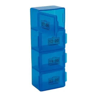 Pilulier Quotidien Eco - 4 Compartiments Journaliers - Bleu