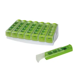 Pilulier Semainier Dolcimo Praticima - 4 Prises / 7 Jours - Vert Pomme