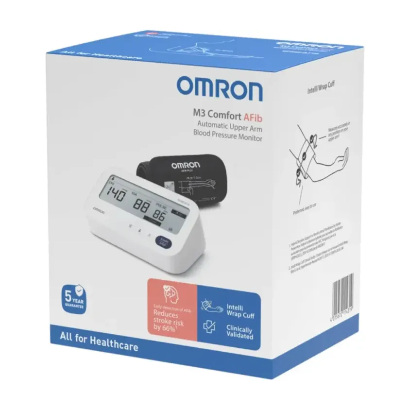 Tensiomètre OMRON M3 Comfort AFib - Brassard 360° & Détection Arythmie