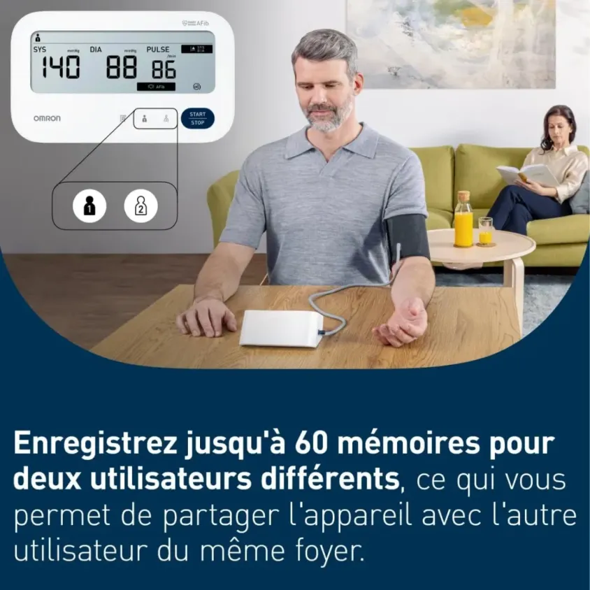 Tensiomètre OMRON M3 Comfort AFib - Brassard 360° & Détection Arythmie