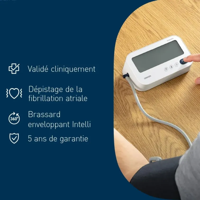 Tensiomètre OMRON M3 Comfort AFib - Brassard 360° & Détection Arythmie