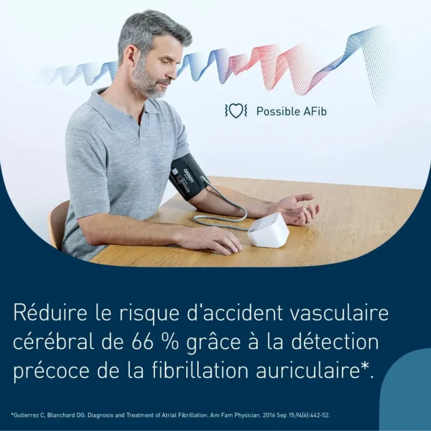 Tensiomètre OMRON M3 Comfort AFib - Brassard 360° & Détection Arythmie