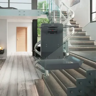 Plateforme Élévatrice PMR Escalier Tournant | Stannah Stairiser XE & DE