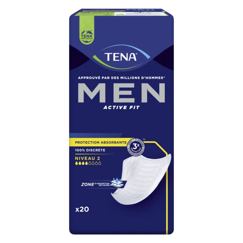 TENA Men Niveau 2 - Protection Urinaire Homme Discrète x20