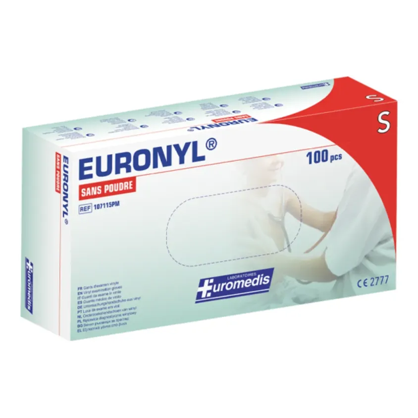 Gants Vinyle Euronyl Euromedis Non Poudrés x100