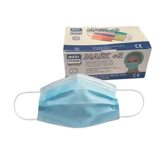 Masque Chirurgical Type IIR Bleu MediStock x50