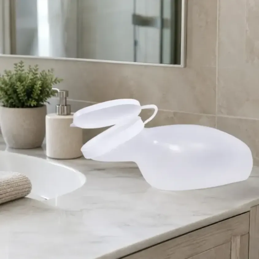 Urinal Femme Translucide 1L avec Bouchon Étanche