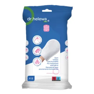 Gant de Toilette Pré-Humidifié x12 Dr Helewa