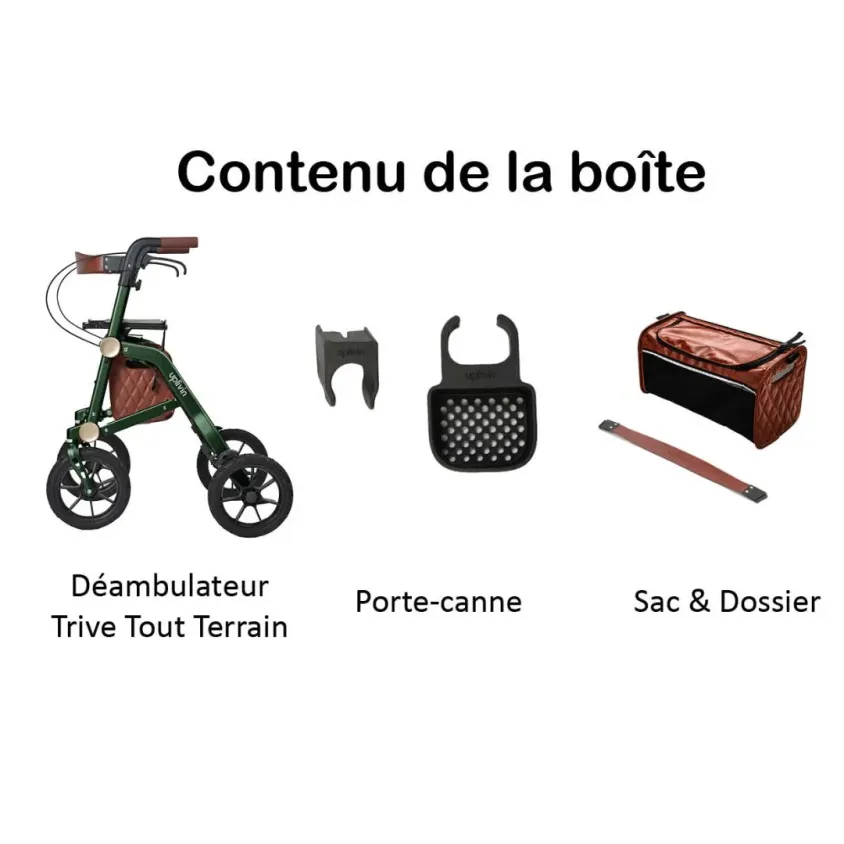 Rollator Tout-Terrain Pliable Trive All Terrain Mobio