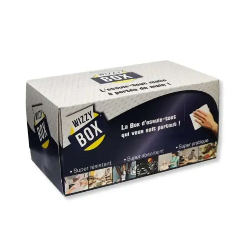 Boîte d'Essuyage WIZZY Box 180 Feuilles Gaufrées