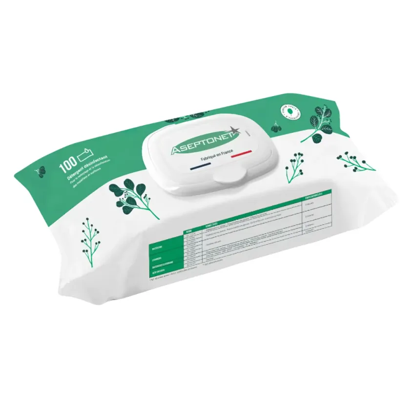 Lingettes Désinfectantes Sans Alcool Aseptonet x100