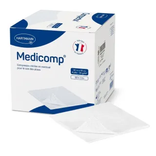 Compresses Non-Tissé Stériles Medicomp 10x10 cm Hartmann