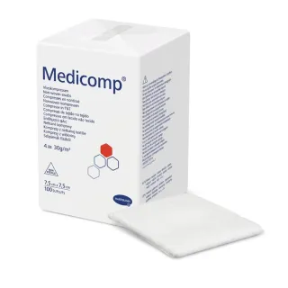 Compresses Non-Tissé Medicomp Non Stériles 7,5x7,5cm Hartmann x100