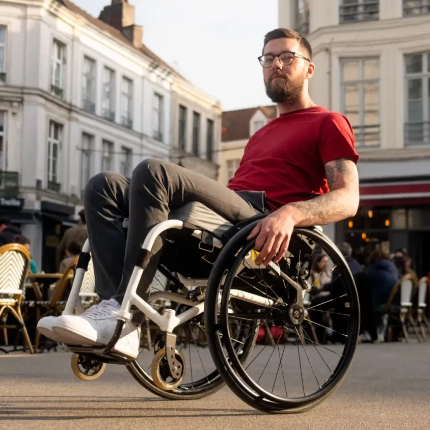 Roues Skeed Eppur Levier de Freinage Fauteuil Roulant