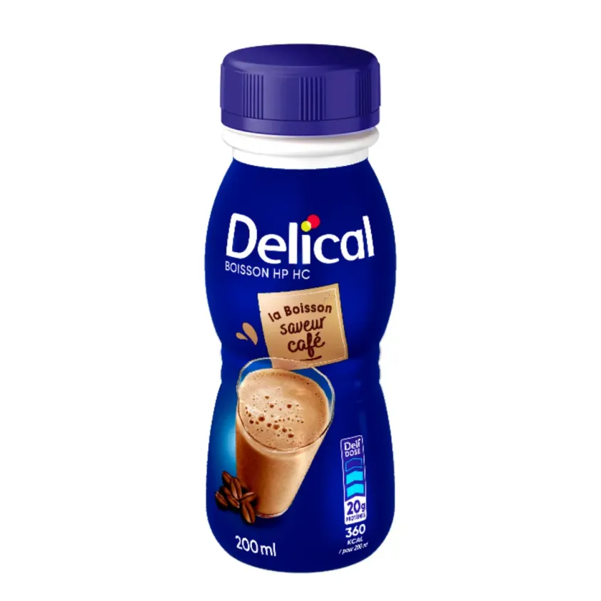 Delical HP HC Boisson Lactée Saveur Café 4x200ml