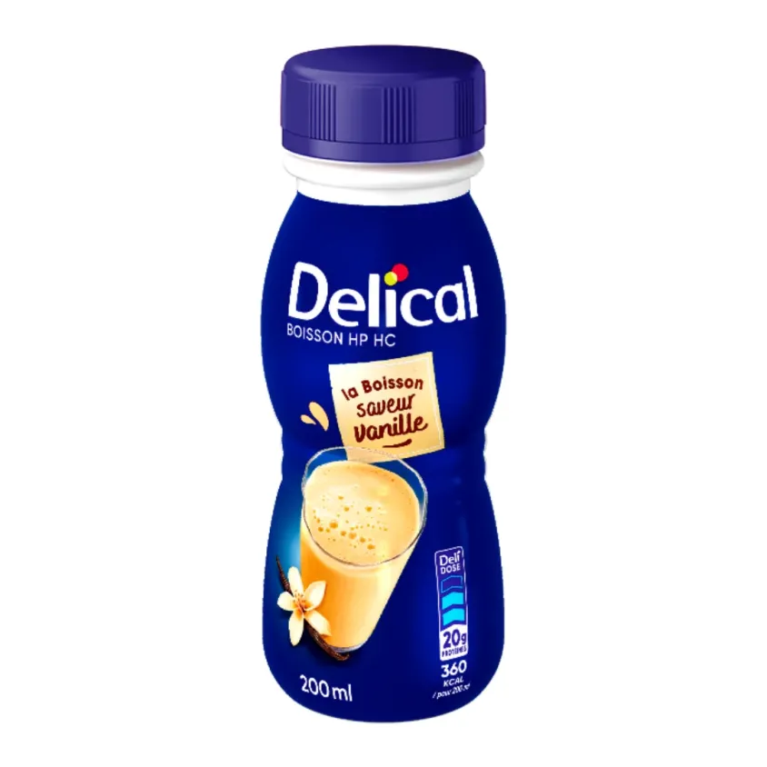 Delical HP HC Boisson Lactée Saveur Vanille 4x200ml