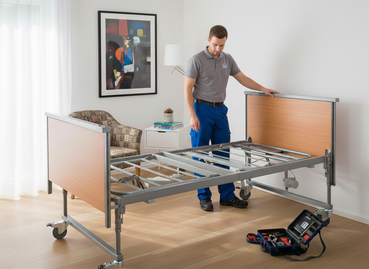 Livraison et installation d'un lit médicalisé en location à domicile