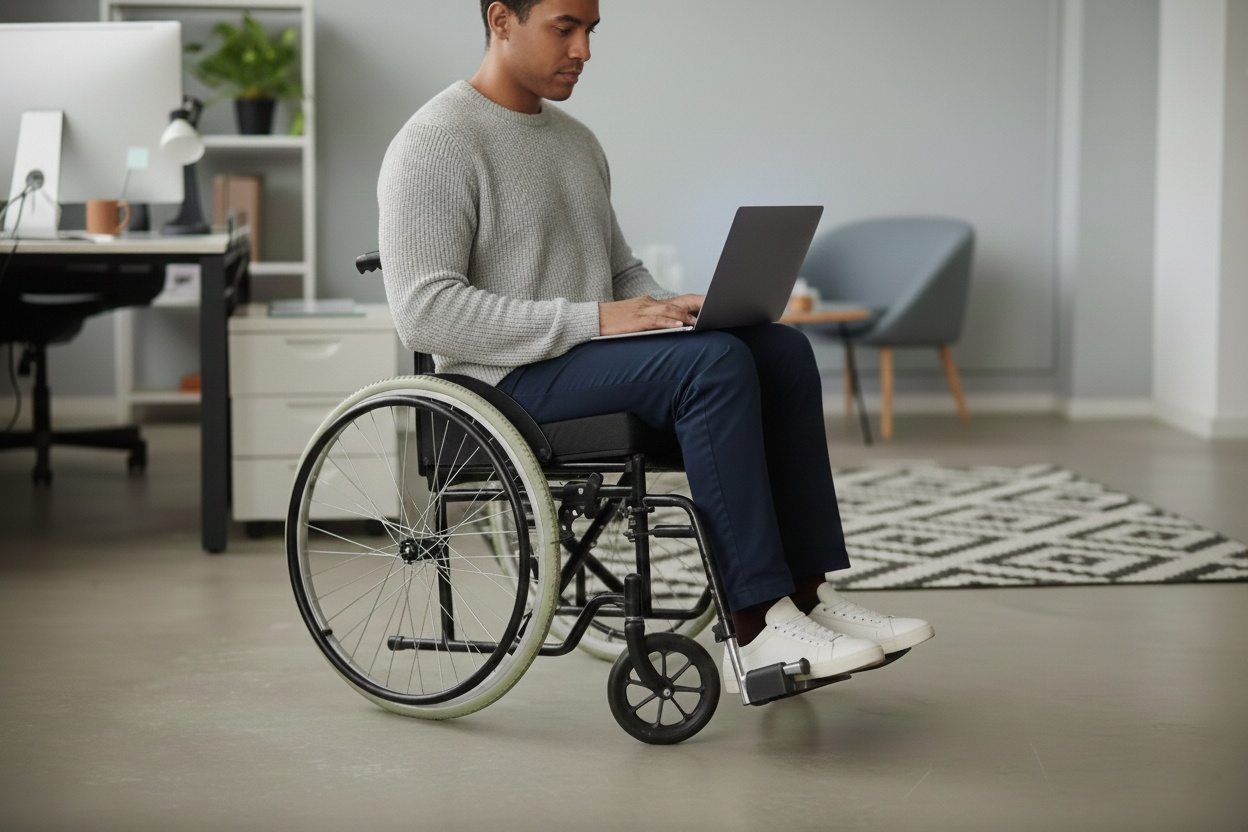 Technicien Inresa Médical installant un lit médicalisé à domicile